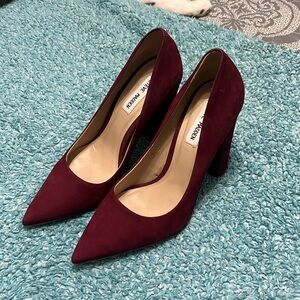 Maroon Steve Madden Block Heel